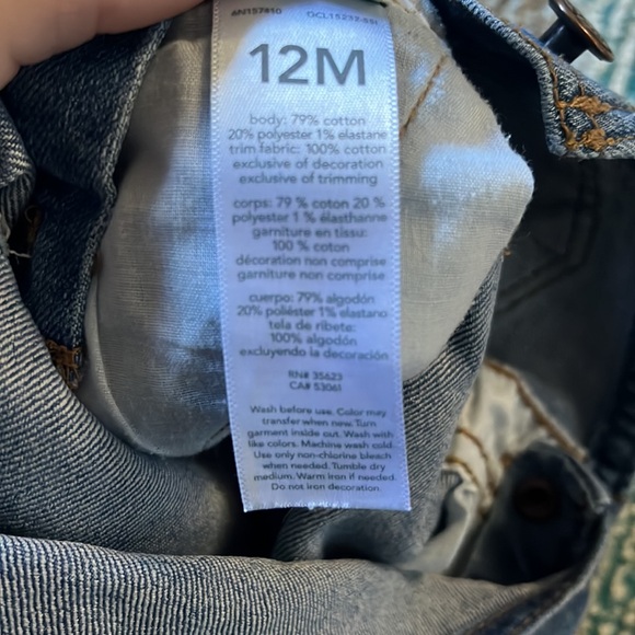 Oshkosh Denim Floral Shortall Overalls - Picture 8 of 8